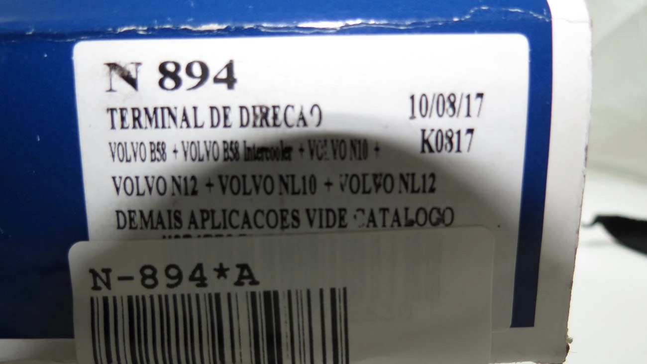 TERMINAL DIREÇÃO ROSCA DIREITA M30X1,5 PARA BARRA CENTRAL VOLVO N-10/N-12 NL/10/12 INÍCIO CONE 28MM