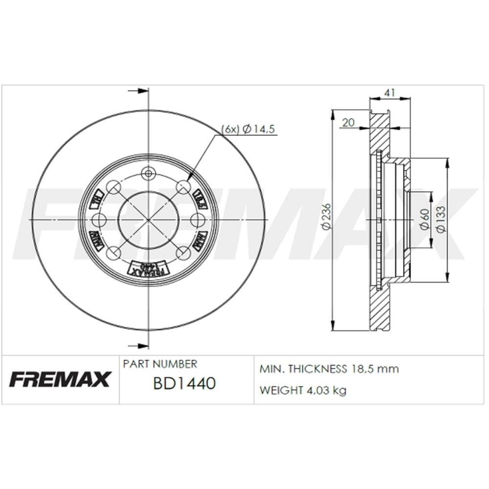 DISCO FREIO DIANTEIRO VENTILADO 236MM MONZA/KADETT CORSA ASTRA 8V 99/ ARO 13 CELTA/PRISMA