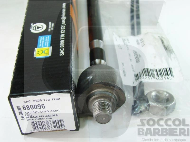 ARTICULAÇÃO/BARRA AXIAL DIREÇÃO MECÂNICA M14X1,5 FIAT PALIO/WEEKEND/SIENA 01/ STRADA 99/