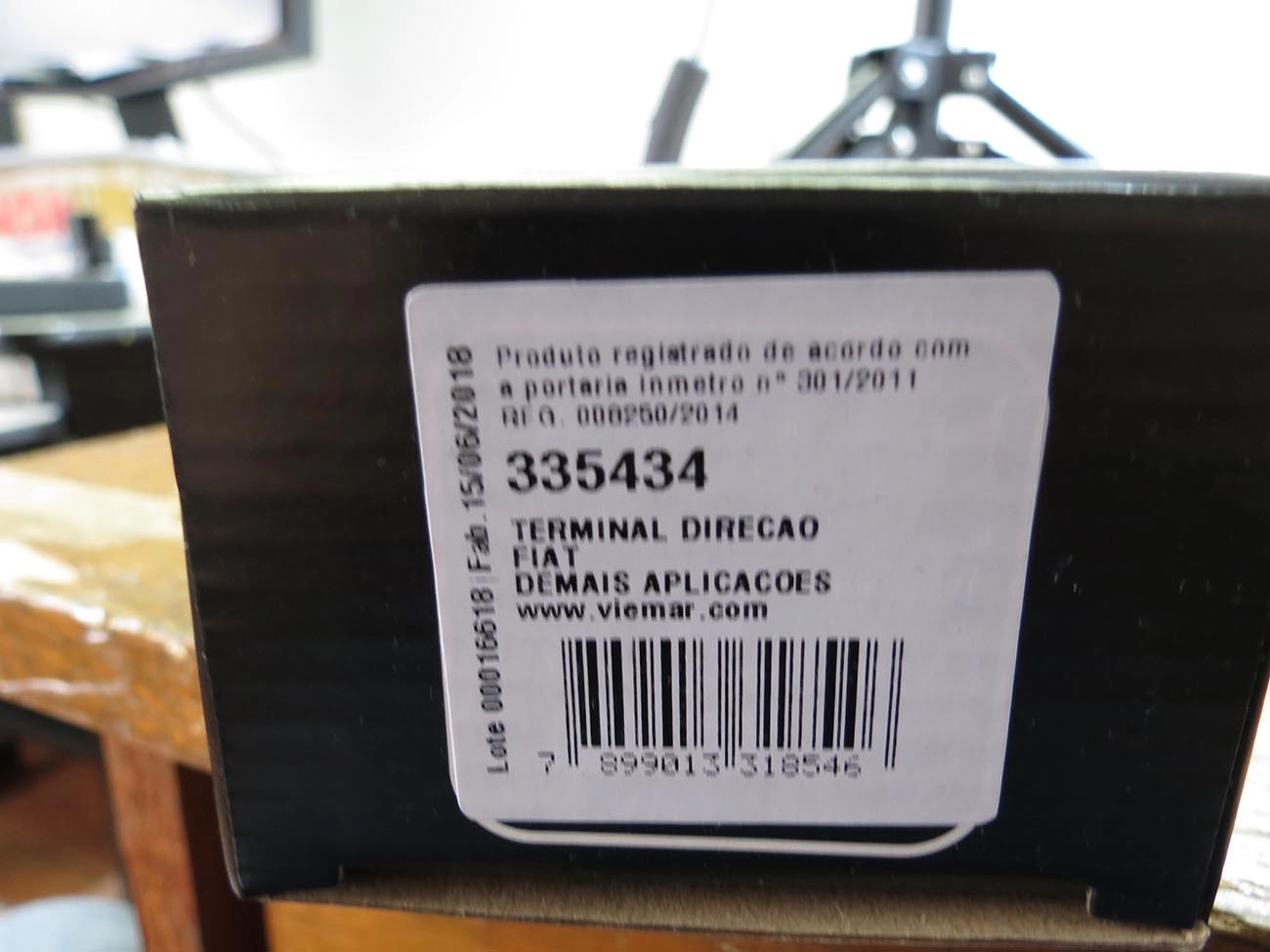 TERMINAL DIREÇÃO LADO ESQUERDO ROSCA GROSSA M14X2 FIAT NOVO UNO/PALIO/SIENA/STRADA 10/ FIORINO 14/