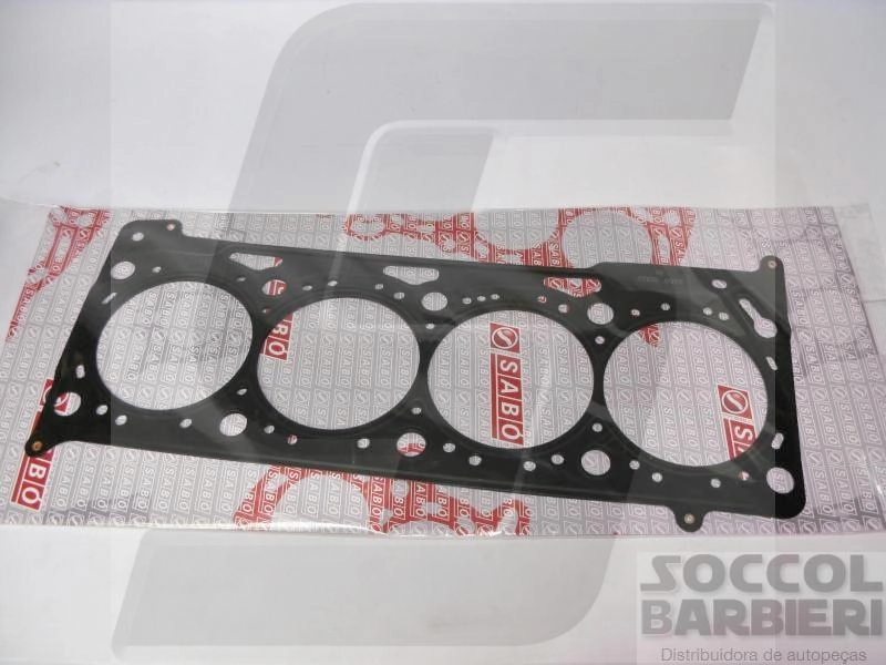 JUNTA CABEÇOTE METÁLICA MLS/AÇO INOX MOTOR EA111 POWER 1.6 8V 0,38MM VW NOVO GOL/VOYAGE/SAVEIRO/FOX/POLO KOMBI 1.4