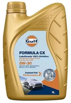 OLEO SINTETICO PARA MOTOR DIESEL/GASOLINA GULF 5W30 API SN FORMULA CX D2 ACEA 1 LT