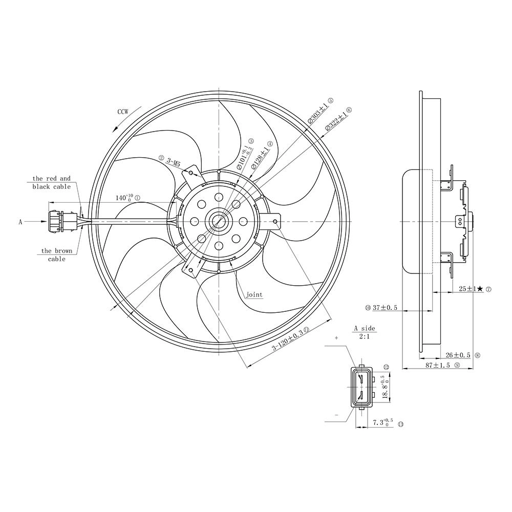 ELETROVENTILADOR VW GOL SPECIAL/G2/G3/G4/G5 1.0 05/ - GTI 2.0 99/05 - PARATI 1.0 16V - SAVEIRO 1.8