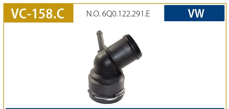 CONEXAO MANGUEIRA SUPERIOR RADIADOR VW NOVO GOL/VOYAGE 08/ - FOX/POLO 02/ - 45 GRAUS/SAIDA LATERAL