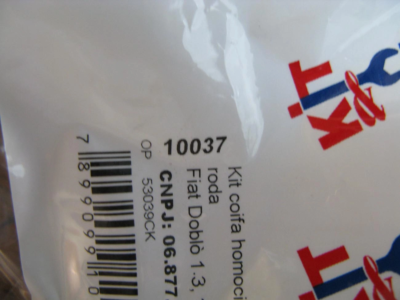 KIT REPARO COIFA HOMOCINÉTICA LADO RODA FIAT DOBLO 1.3 02/06 1.6 02/04
