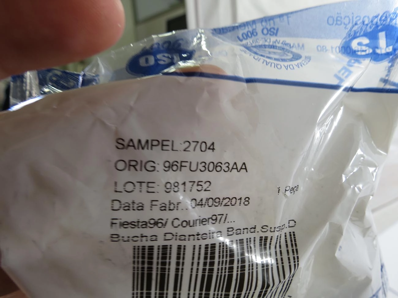 BUCHA DIANTEIRA BANDEJA DIANTEIRA FORD FIESTA/COURIER 96/ - EXCETO NOVO FIESTA