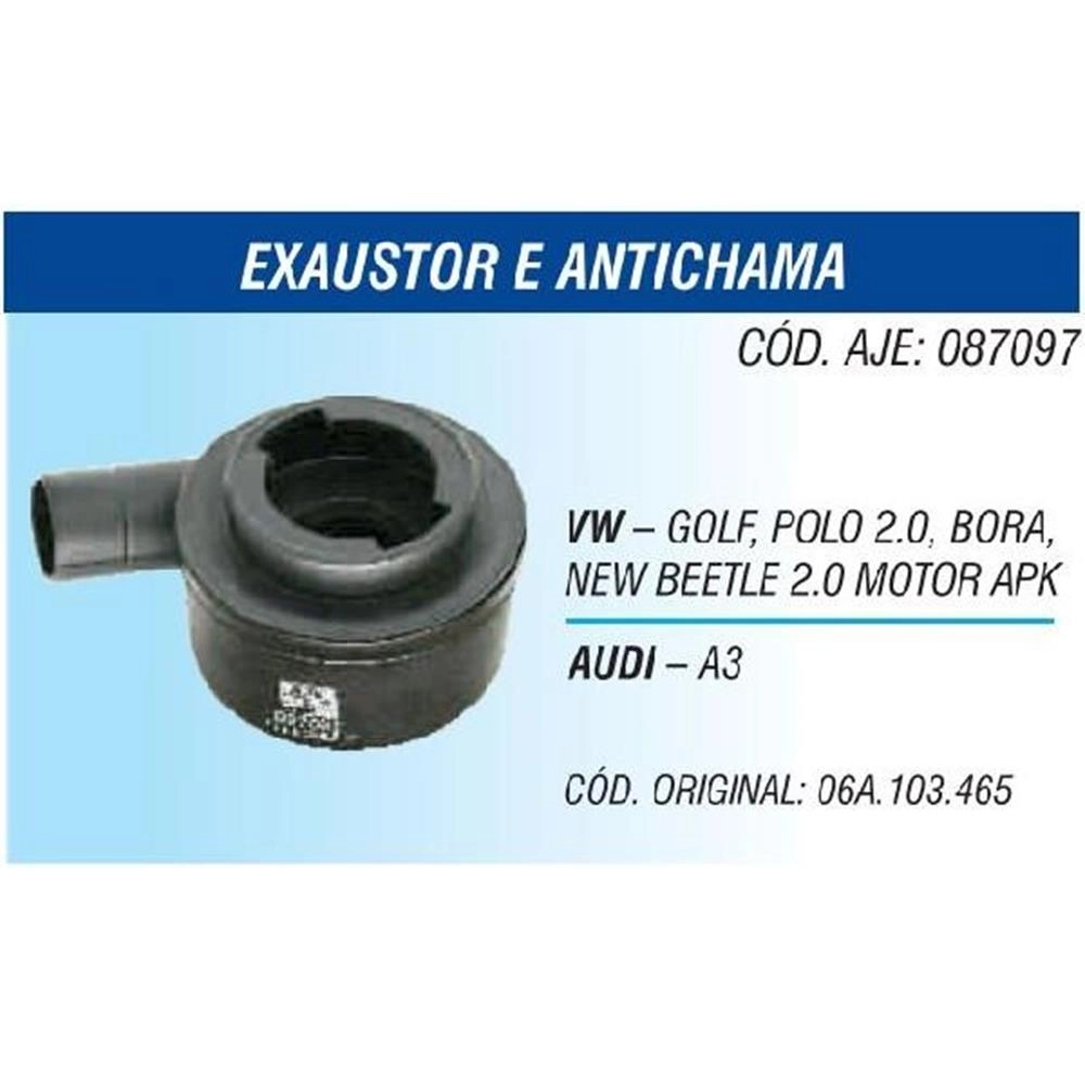 ANTI CHAMA/RESPIRO MOTOR AUDI A3 - VW GOLF/POLO 2.0 2002/