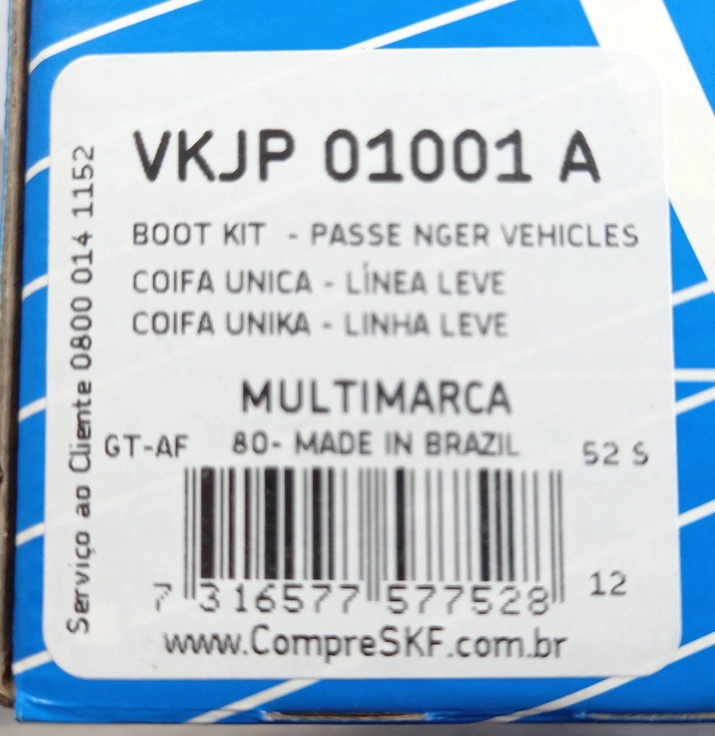 KIT REPARO HOMOCINÉTICA COIFA UNIKA LINHA LEVE - EIXO 22MM A 39MM - DIÂMETRO EXTERNO 57MM A 120MM