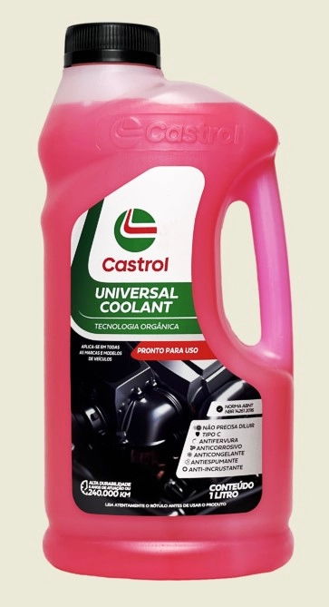 ADITIVO RADIADOR ROSA ORGÂNICO PRONTO PARA USO - UNIVERSAL COOLANT CASTROL - 1 LITRO