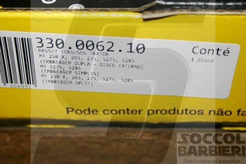DISCO EMBREAGEM EXTERNO 305MM 21 ESTRIAS AGCO MF 250/265/275/5275/5285