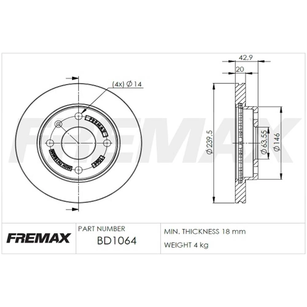 DISCO FREIO DIANTEIRO VENTILADO 239.5MM FORD ESCORT/VERONA 93/96 VW LOGUS/POINTER