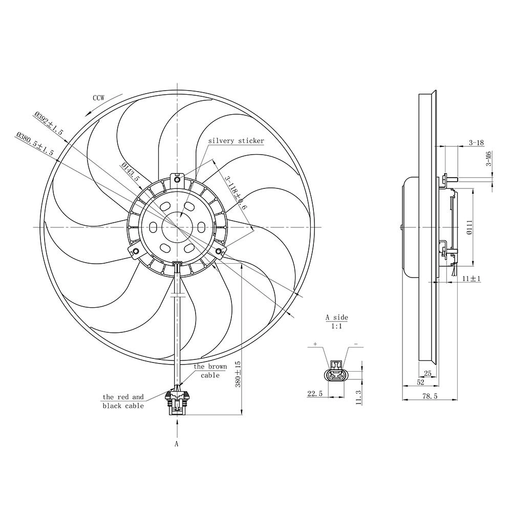 ELETROVENTILADOR FOX 1.0/1.6 GOL G5/6 09/ SPACEFOX VOYAGE