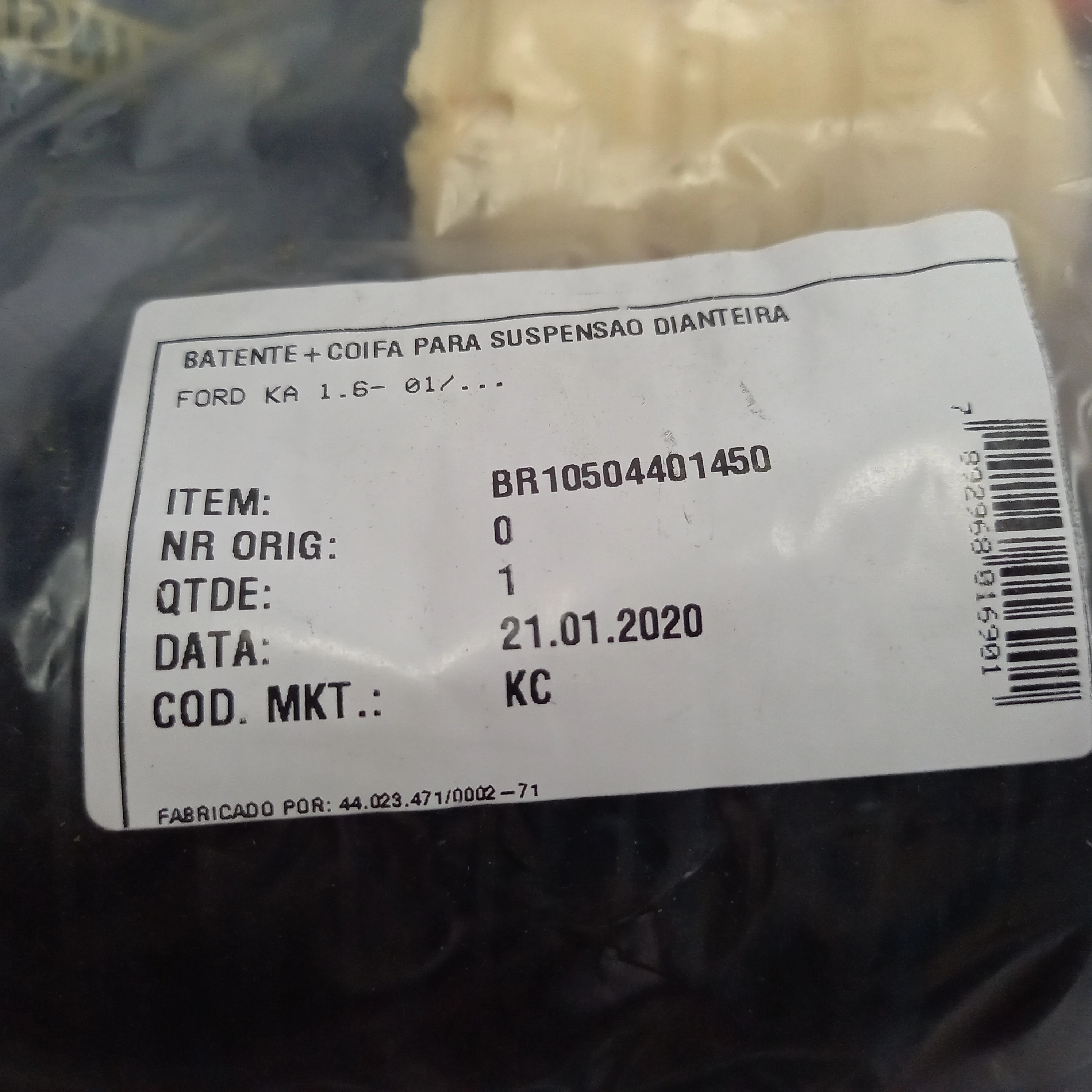 KIT AMORTECEDOR DIANTEIRO FORD KA 1.6 01/12 -  BATENTE E COIFA