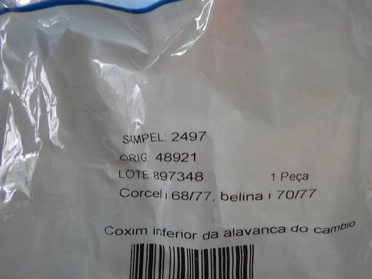 COXIM/SUPORTE ALAVANCA CÂMBIO INFERIOR CAMBIO FORD CORCEL/BELINA 1968/1981