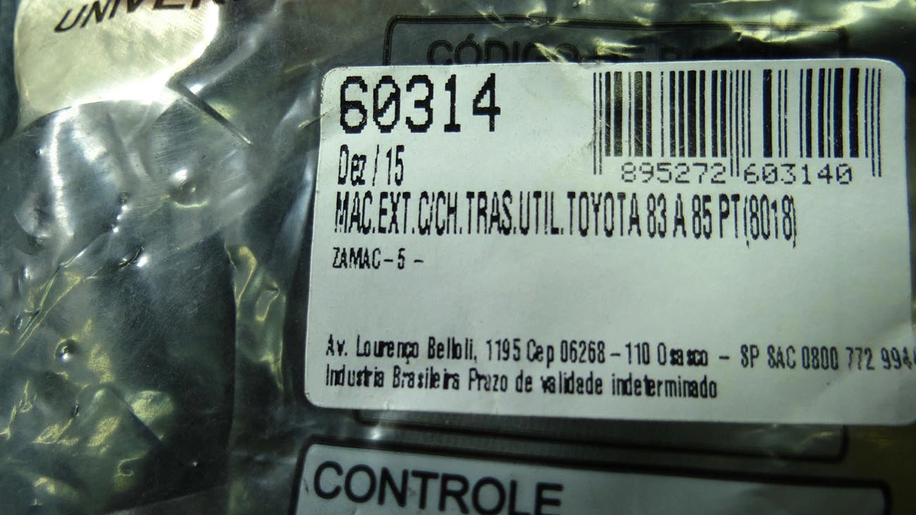 MACANETA EXTERNA TOYOTA BANDEIRANTE 83/ - TRASEIRA PRETA