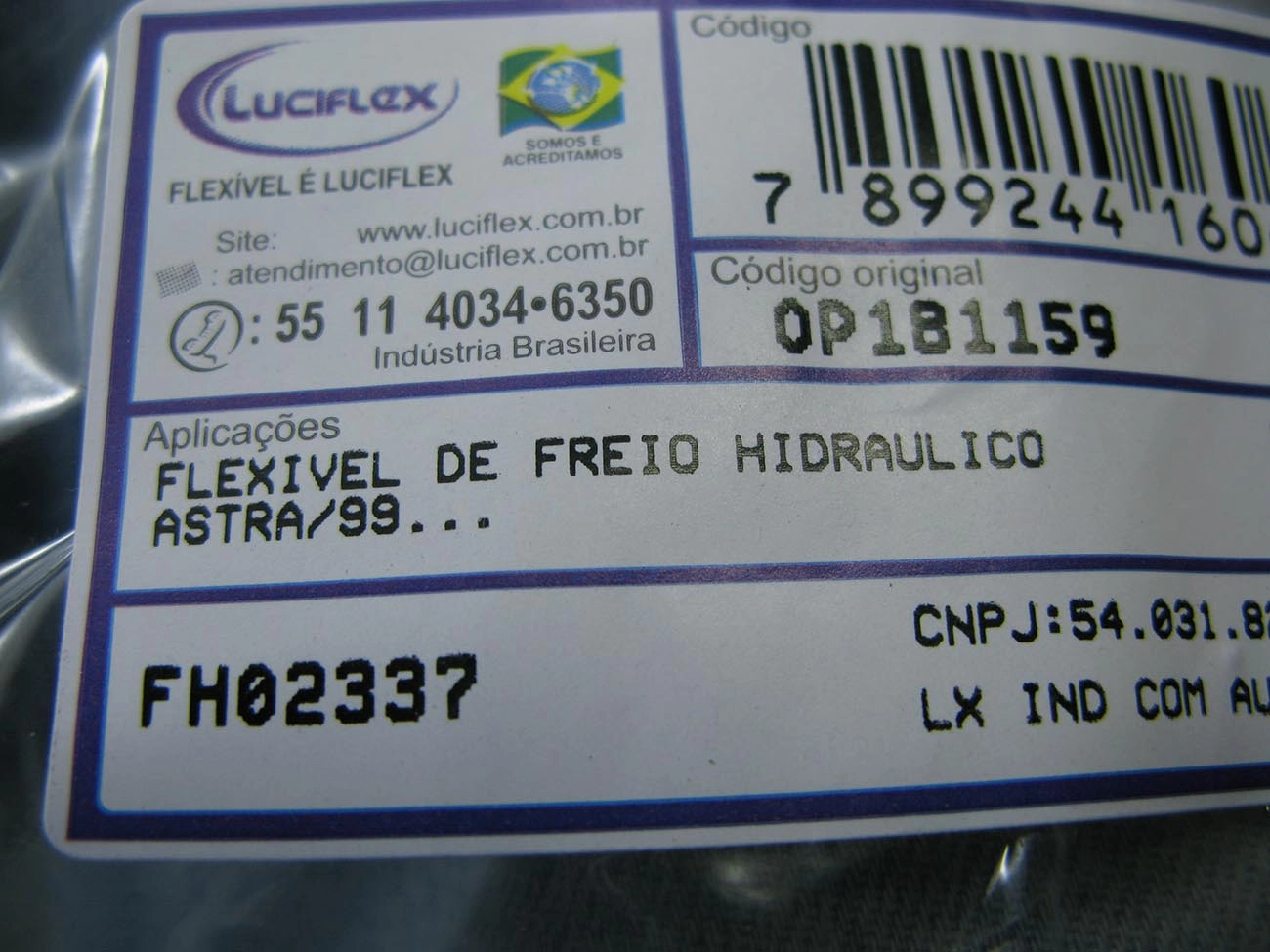 FLEXIVEL FREIO DIANTEIRO GM ASTRA/ZAFIRA 99/ NOVO VECTRA 2006/
