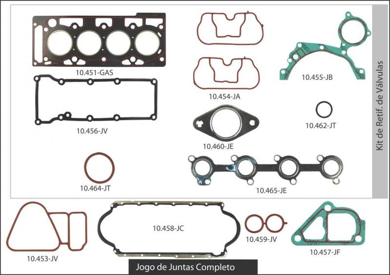 JOGO JUNTAS MOTOR FORD KA/FIESTA 1.0 99/ - ZETEC ROCAM