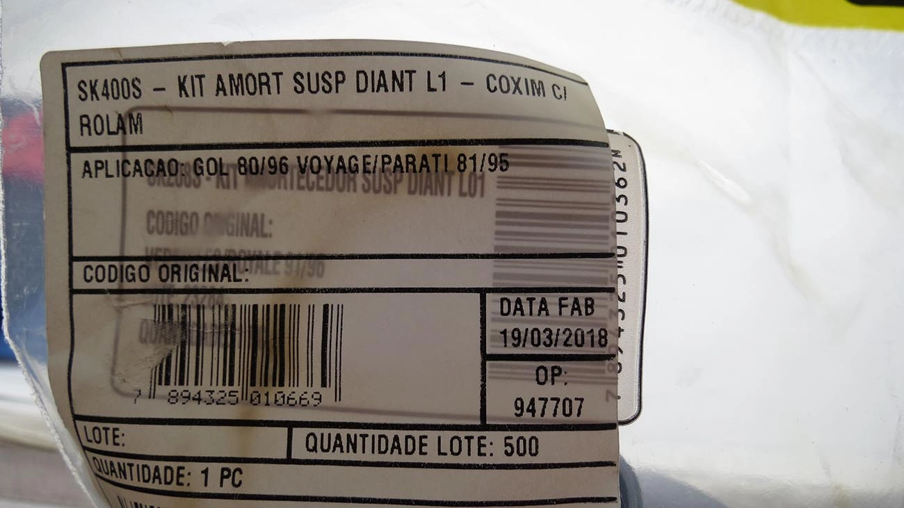 KIT AMORTECEDOR DIANTEIRO COMPLETO VW GOL/VOYAGE/PARATI/SAVEIRO/PASSAT/94 - ROLAMENTO INA