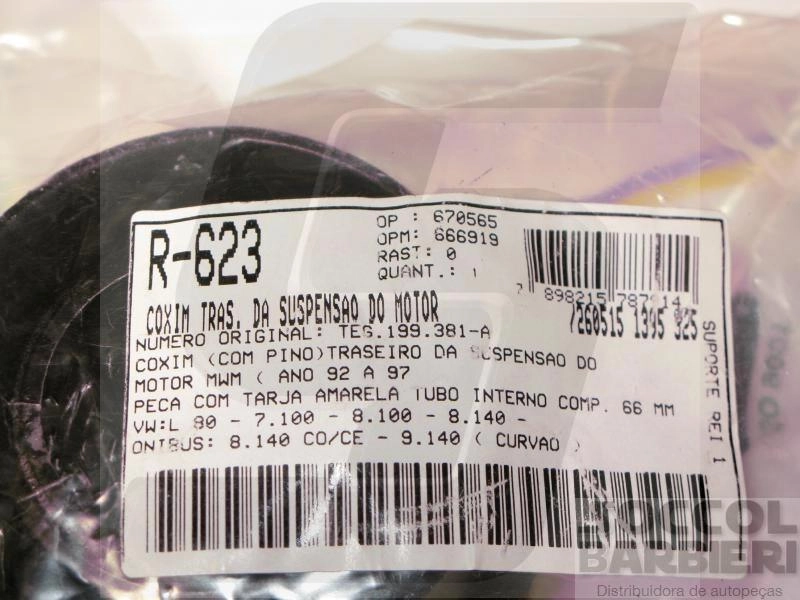 COXIM TRASEIRO MOTOR VW 7.90/8.140/12.140 MOTOR MWM - COM PARAFUSO