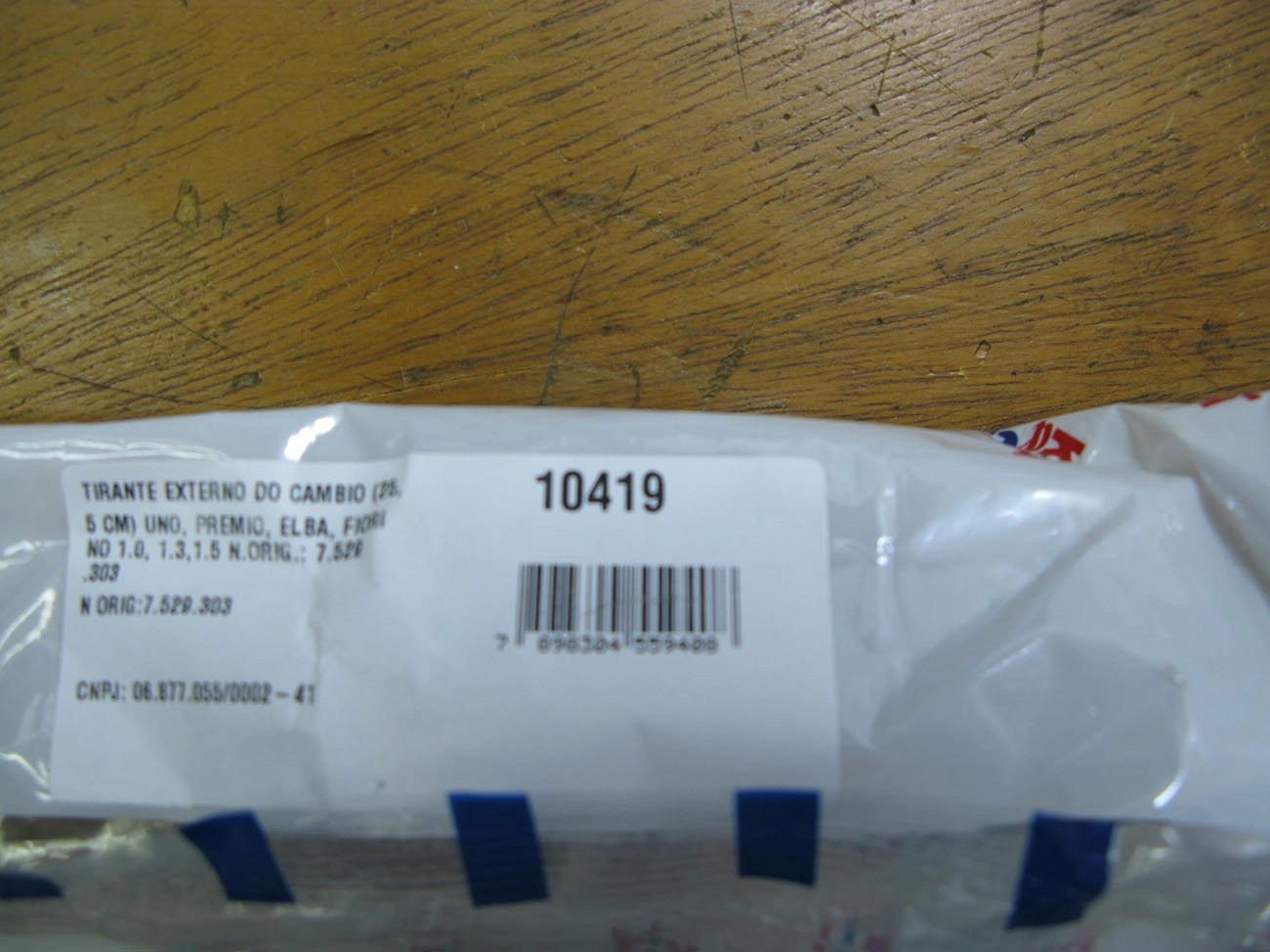 KIT TIRANTE EXTERNO CÂMBIO 25.5CM CAMBIO FIAT UNO/PREMIO/FIORINO