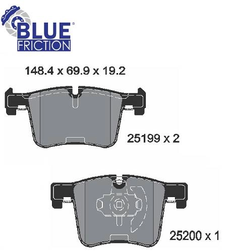 PASTILHA DE FREIO DIANTEIRA BMW 116/118/125 12/17 - 320/328 11/18 - 428/430 13/ - X3 10/ - X4 13/18