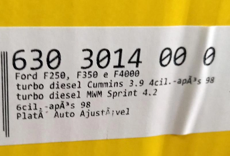 KIT DE EMBREAGEM - FORD F-4000 CUMMINS 10.98/ - F-250/350 3.9/4.2 98/ CUMMINS/MWM - 303MM 10 ESTRIAS
