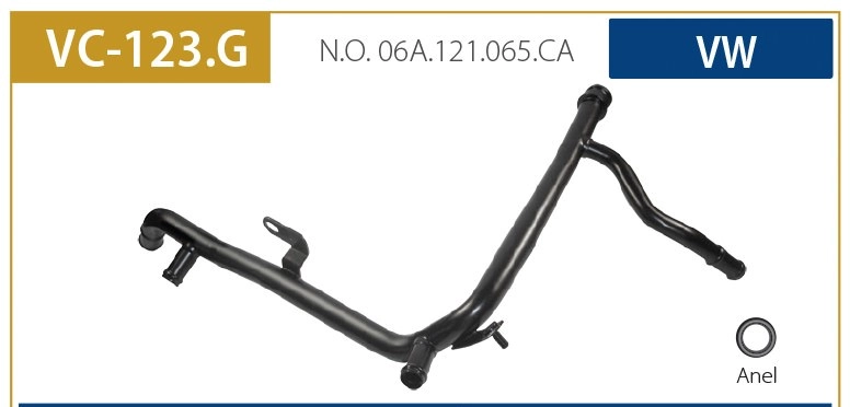TUBO AGUA MOTOR VW GOLF 2.0 2007/ - NEW BEETLE 2005/ - GASOLINA