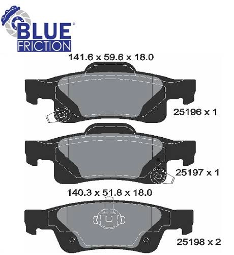 PASTILHA DE FREIO TRASEIRA JEEP CHEROKEE 2014/2015 - GRAND CHEROKEE 2013/ - DODGE DURANGO 2013/