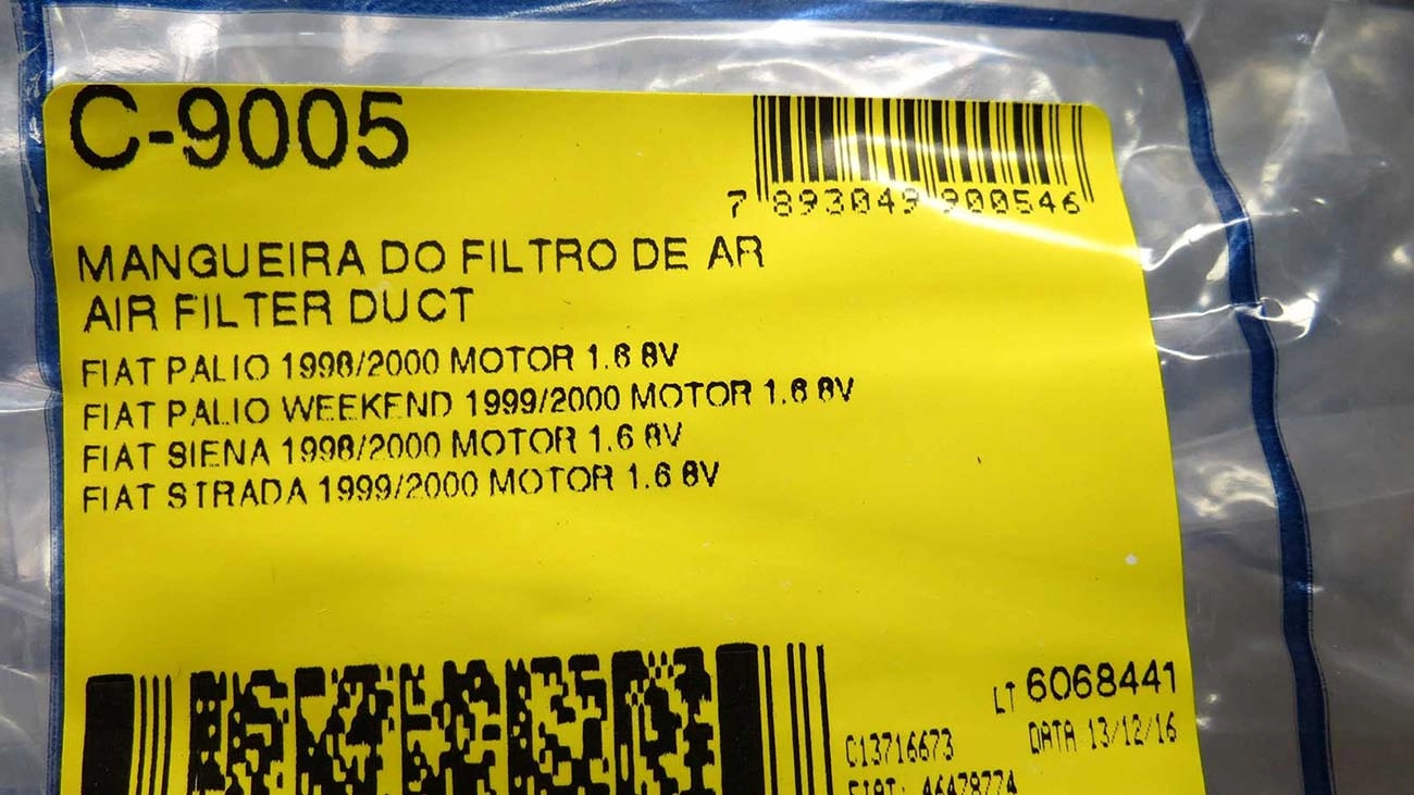 MANGUEIRA FILTRO AR FIAT PALIO/SIENA/STRADA 1.6 8V 98/2000