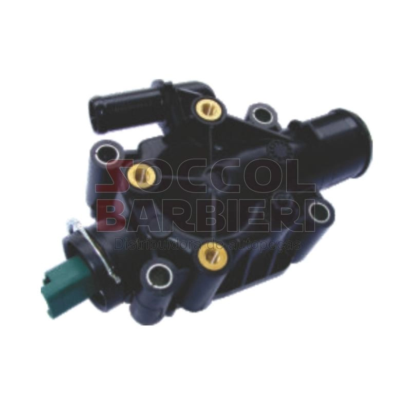 VALVULA TERMOSTATICA PLASTICA COM SENSOR PEUGEOT 206/207/208/307 - CITROEN C3/C4 TODOS 1.6 16V