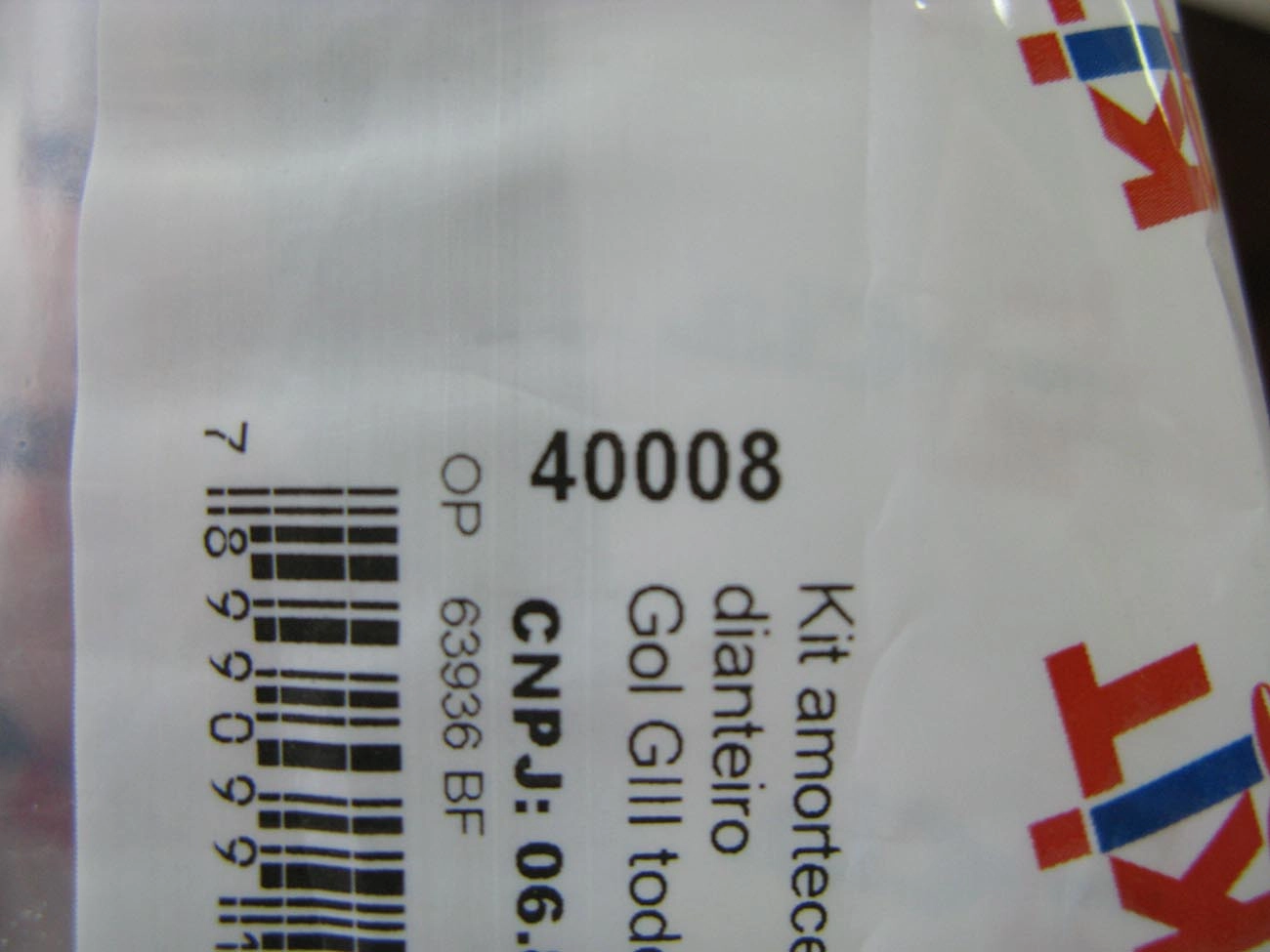 KIT AMORTECEDOR DIANTEIRO VW GOL G3 2000/2005 G4 2006/2014