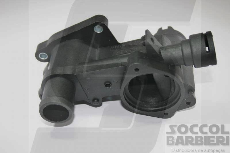 CAVALETE DISTRIBUIÇÃO ÁGUA OU CARCAÇA VÁLVULA TERMOSTÁTICA SEM AR QUENTE CARCACA VALVULA TERMOSTATICA VW GOL/PARATI 1.0 97/01 8/16V UMA SAIDA