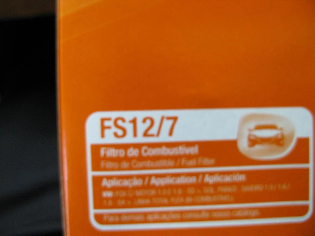 FILTRO COMBUSTIVEL VW GOL/PARATI/SAVEIRO 2003/ FLEX - FOX/CROSSFOX/SPACEFOX 2003/ FLEX