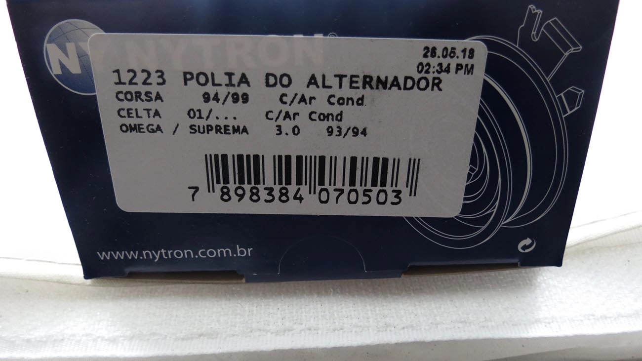 POLIA TENSOR CORREIA ALTERNADOR/TENSIONADOR AUXILIAR ACESSÓRIOS MOTOR GM CORSA SEM DH CELTA D/H PRISMA COM ACD 6 CANALETAS