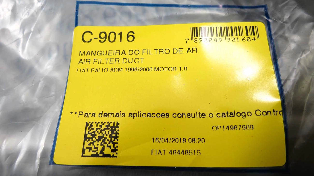 MANGUEIRA PARA FILTRO AR FIAT PALIO 1.0 96/2000