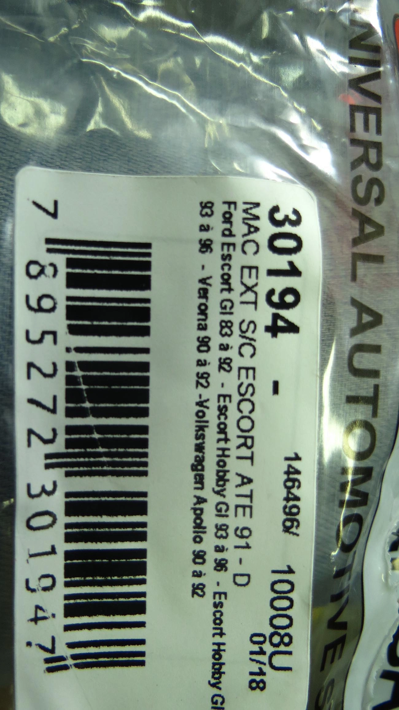 MACANETA EXTERNA FORD ESCORT/VERONA /92 - HOBBY TODOS - DIREITA