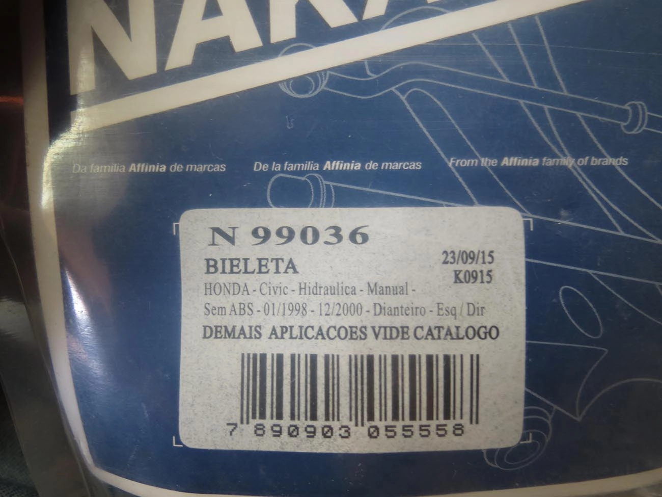 BIELETA DIANTEIRA LD/LE HONDA CIVIC 1998/2000