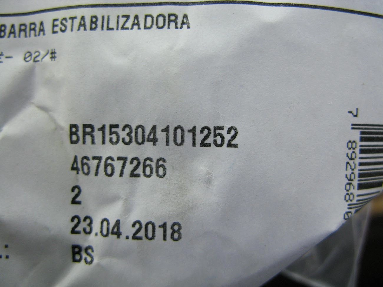 BUCHA DO ESTABILIZADOR TRASEIRO FIAT DOBLO 2002/ - FURO 19MM
