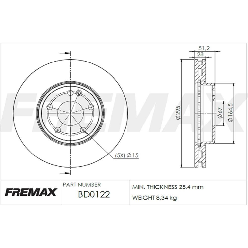DISCO FREIO DIANTEIRO VENTILADO 295MM MB CLASSE B B180/B200 1.6/1.7 09/18