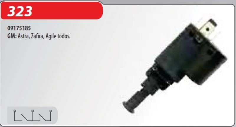 INTERRUPTOR FREIO GM AGILE 10/ - CELTA/CORSA/PRISMA 09/ - MONTANA 11/ - ASTRA/ZAFIRA 00/