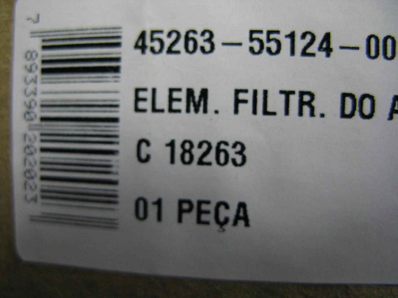 FILTRO AR FORD RANGER 2.5/2.8 2000/