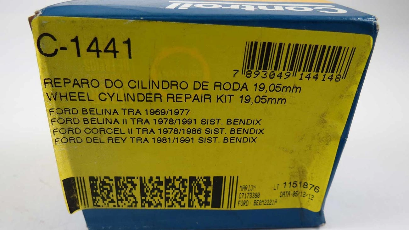 REPARO CILINDRO RODA 19.05MM FORD CORCEL/DEL REY 69/91 BOSCH WILLYS JEEP 42/59 3/4 TRASEIRO