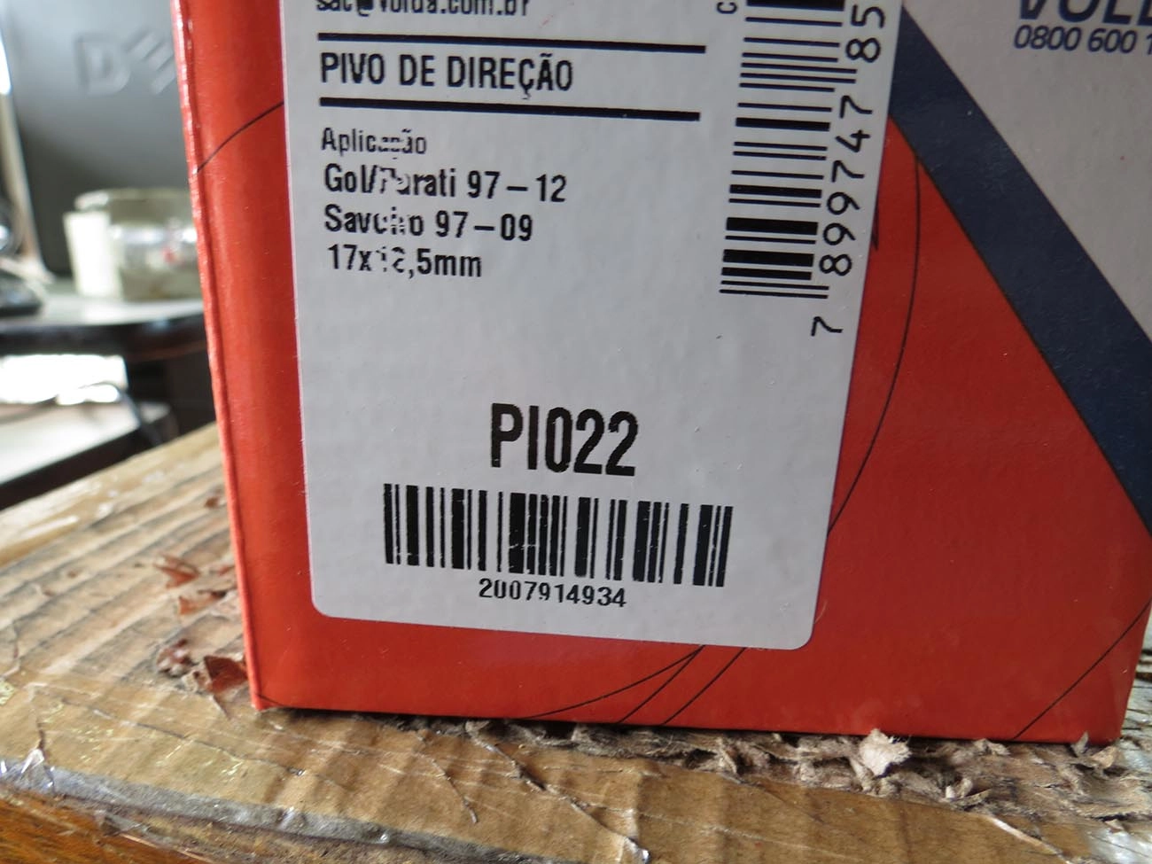 PIVÔ SUSPENSÃO LD/LE VW GOL/PARATI 04.97/ - SAVEIRO 11.97/ - DIREÇÃO MECÂNICA - PINO 17MM