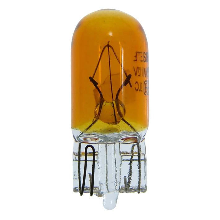 LAMPADA LUZ DE PISCA LATERAL/RETROVISOR BASE DE VIDRO MEDIA 5W/12V - AMBAR