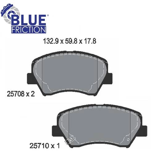 PASTILHA DE FREIO DIANTEIRA HYUNDAI ELANTRA 10/ HB20 12/ I30 1.6 11/ VELOSTER 11/ - KIA CERATO 12