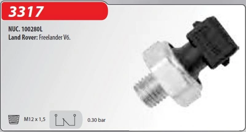 INTERRUPTOR PRESSÃO DO ÓLEO BMW 320/323 - HONDA ACCORD - LAND ROVER DISCOVERY/RANGE ROVER