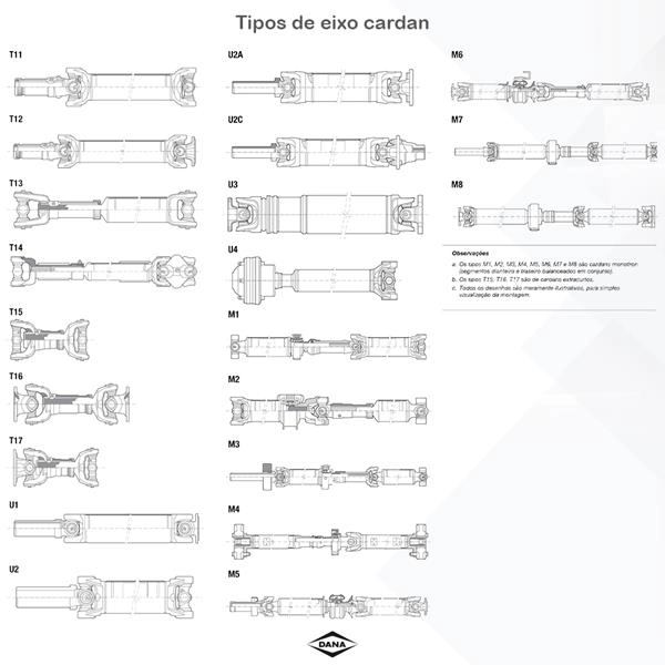 GARFO CARDAN/GARFO SOLDA PARA CRUZETA 5-273XS FORD F-2000/4000 /82 A/C/D-10/14/20/25 S-10