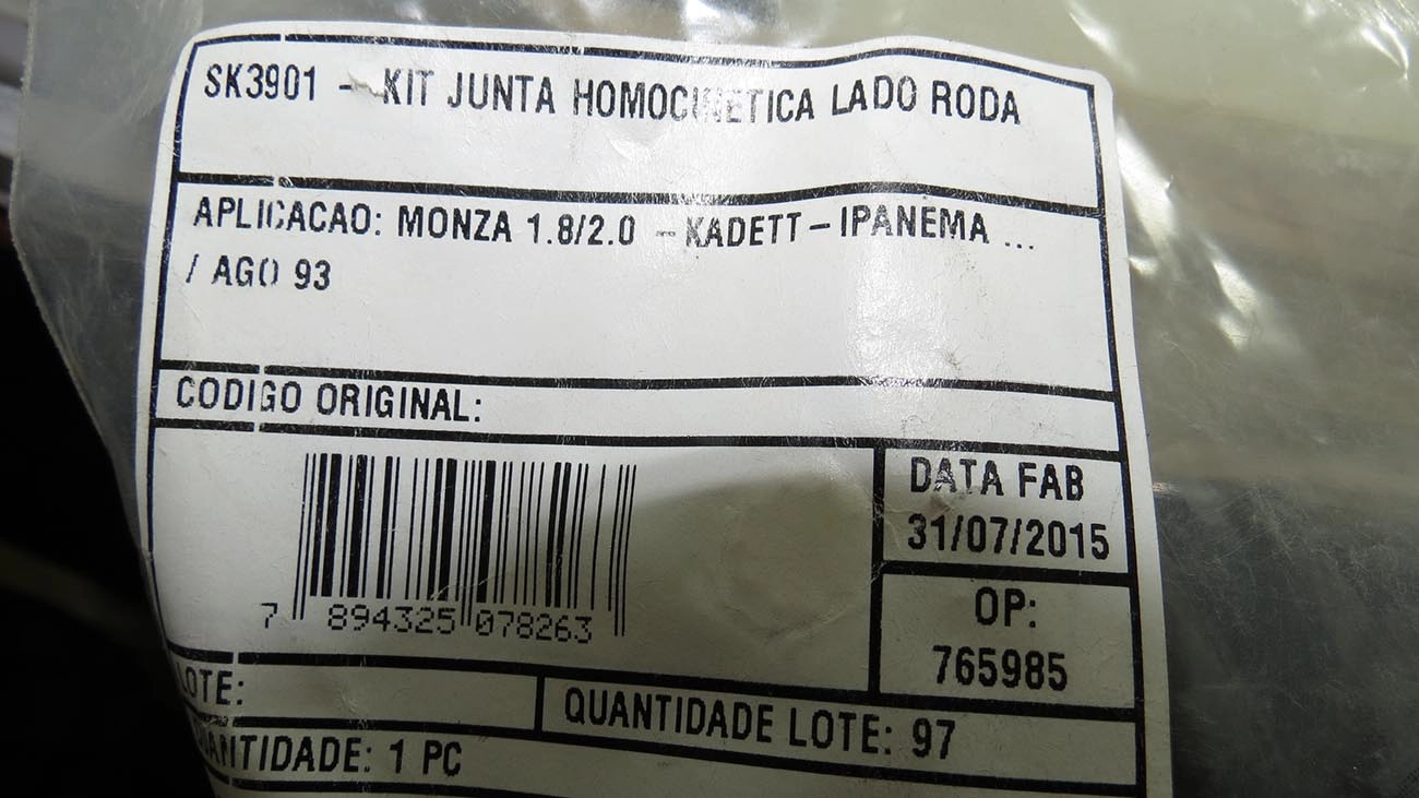 KIT REPARO HOMOCINÉTICA LADO RODA GM MONZA 1.8/2.0 82/93 - RENAULT R18 87/98 - R19 94/97 - 22X81X84M