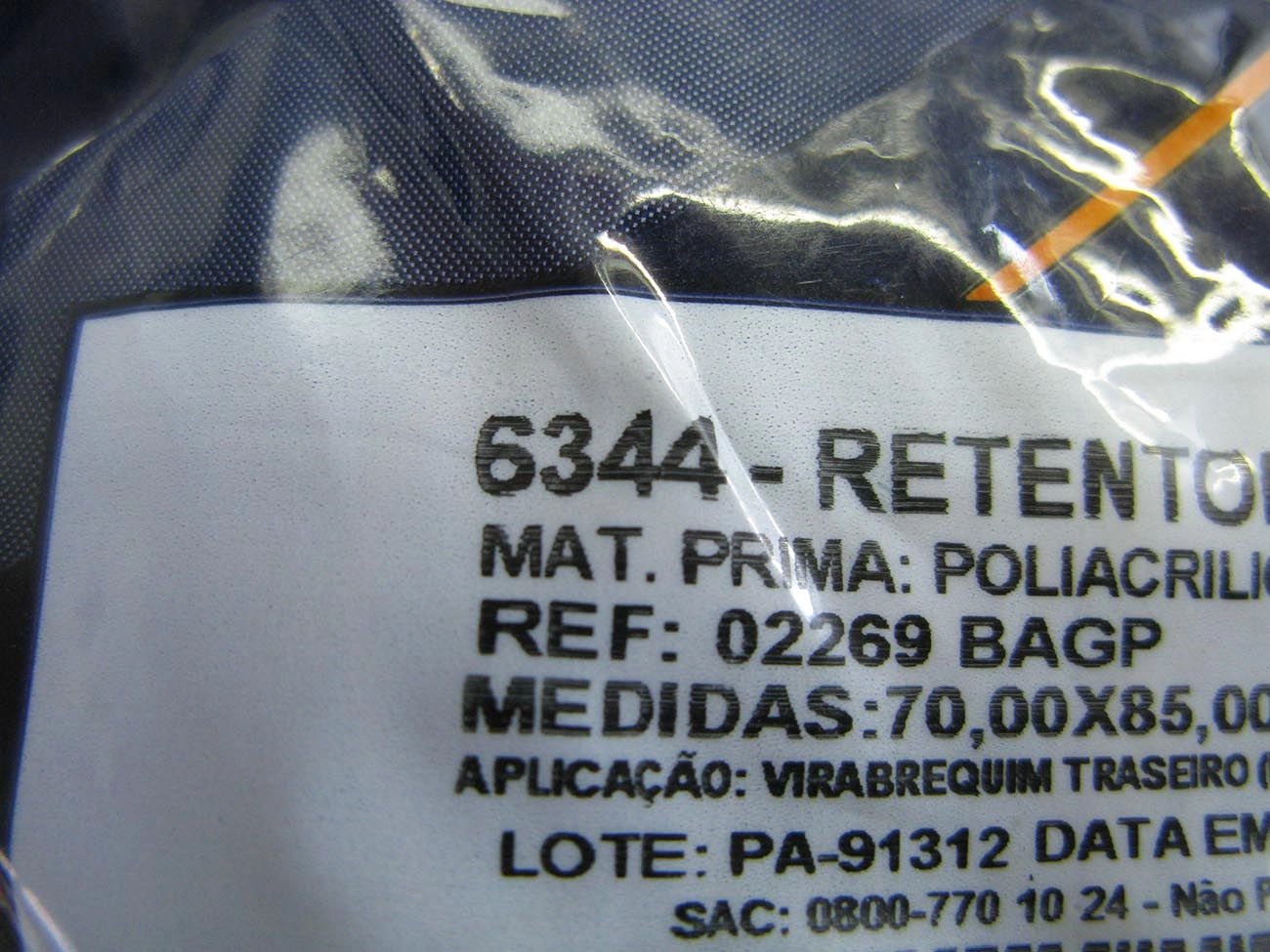RETENTOR VIRABREQUIM TRASEIRO 70X85X8MM FIAT 147/UNO/PREMIO/ELBA/FIORINO 1050/1300/1500 80/