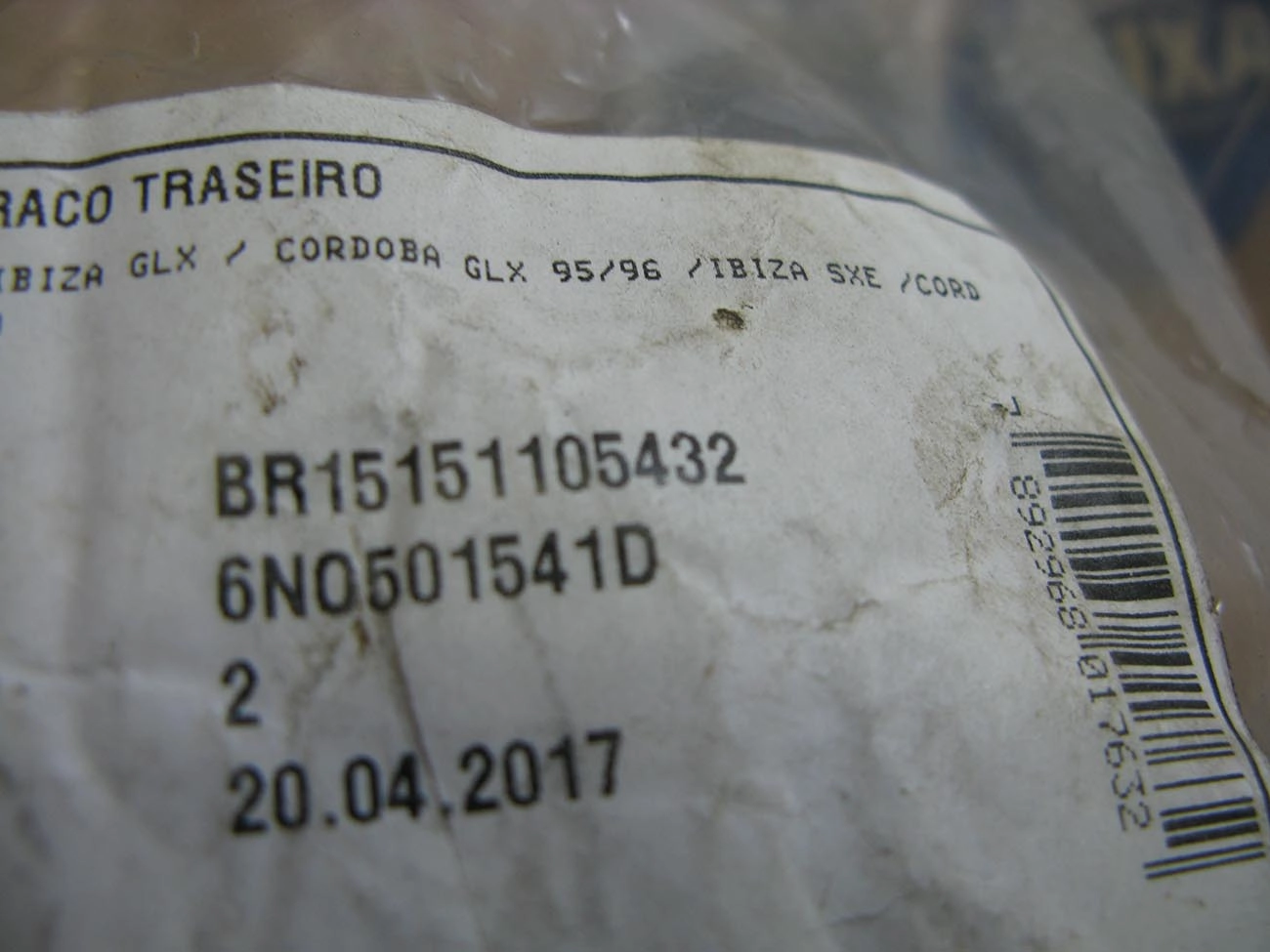 BUCHA EIXO VW POLO CLASSIC 97/ - TRASEIRO